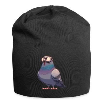 Tauben Taube - Jersey-Beanie - Schwarz - Vorne