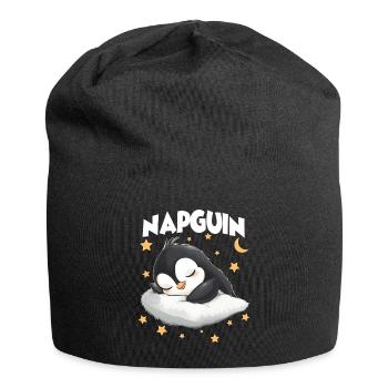 Cadeau pour les amateurs de manchots et les dormeurs - Bonnet en jersey - noir - Devant