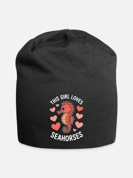 Seepferdchen Spruch Lustiges Seepferdchen Geschenk - Jersey-Beanie - Schwarz
