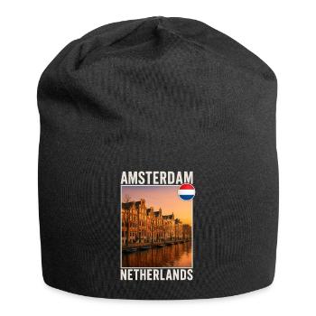 Amsterdam - Jersey-Beanie - Schwarz - Vorne