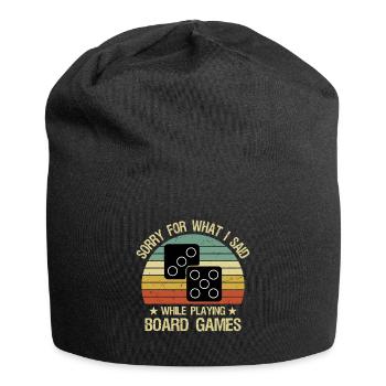 Funny Board Game Quote Board Gamer Player - Jersey-Beanie - Schwarz - Vorne