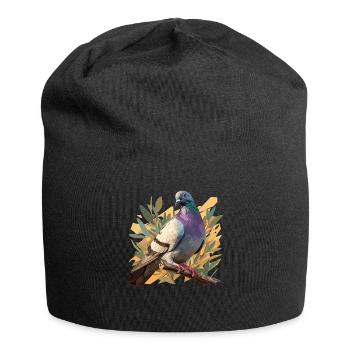 Tauben Taube - Jersey-Beanie - Schwarz - Vorne