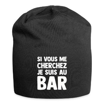 Humour Bar Bistrot Apéro Beauf Alcoolique Drôle - Bonnet en jersey - noir - Devant