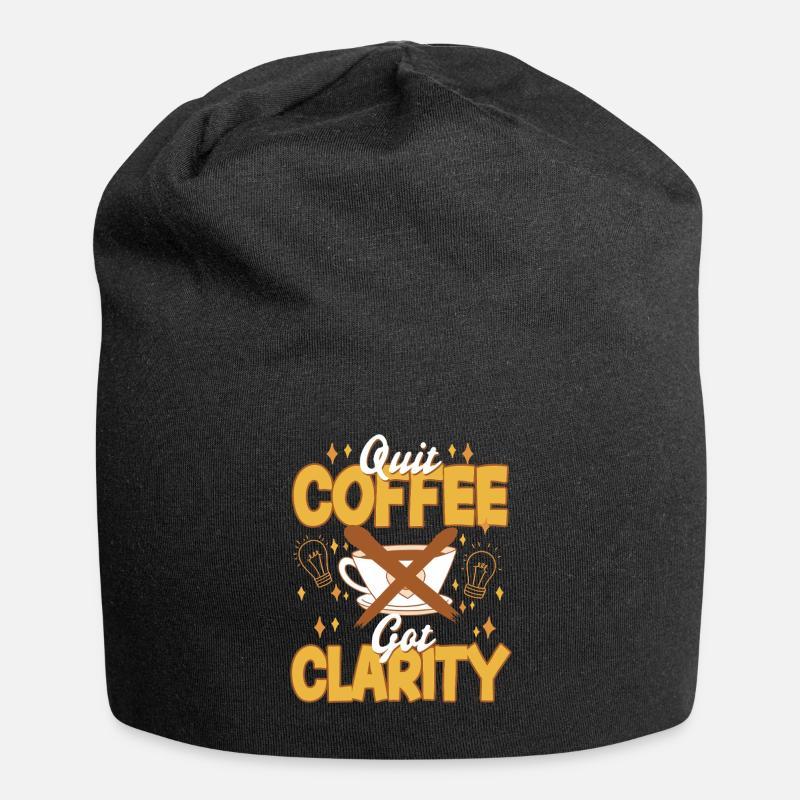 Coffee withdrawal decaffeinated ex-coffee drinker - Jersey Beanie - black