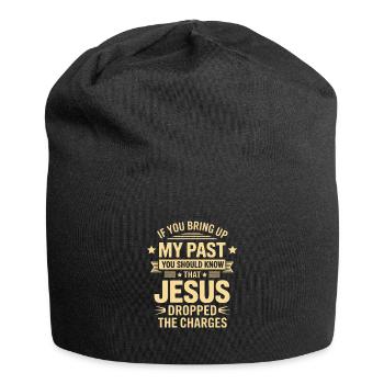 Jesus Dropped the Charges Tee - Jersey Beanie - black - Front