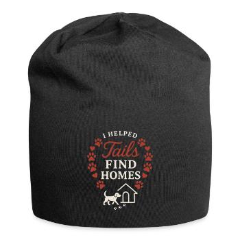 Adoptionstag-haustierrettungs-tierheim - Jersey-Beanie - Schwarz - Vorne