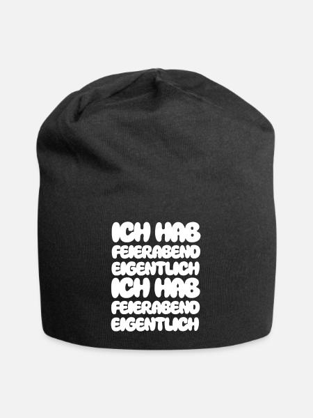 Ich hab Feierabend eigentlich Ich hab Feierabend - Jersey-Beanie - Schwarz