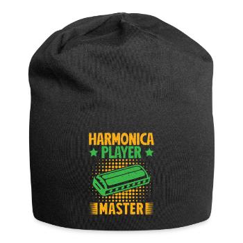 Funny Harmonica Player Master Harmonica - Jersey-Beanie - Schwarz - Vorne