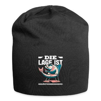The location is drunken fish - Jersey Beanie - black - Front