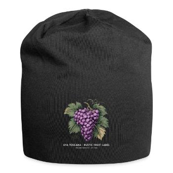 Vintage Weintrauben - Jersey-Beanie - Schwarz - Vorne