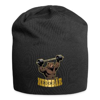 Gewichtheber HEBEBÄR Fitnessstudio Lustig - Jersey-Beanie - Schwarz - Vorne