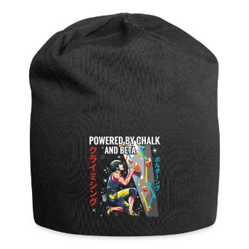 Powered By Chalk And Beta Climbing Design - Jersey Beanie - black - Front