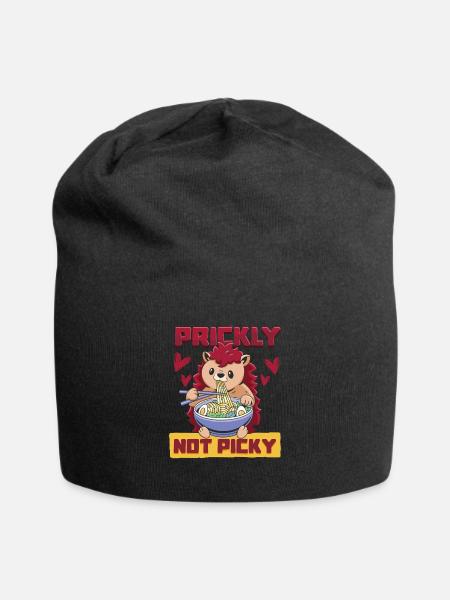 Igel Tag Hedgehog Day Prickly Not Picky - Jersey-Beanie - Schwarz