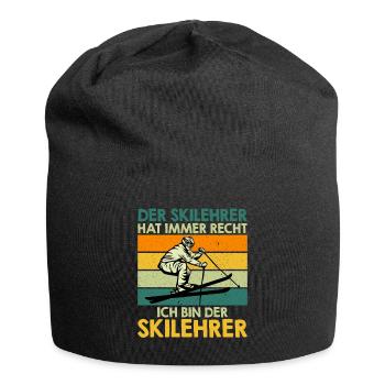 Skifahren DER SKILEHRER HAT IMMER RECHT Lustig - Jersey-Beanie - Schwarz - Vorne