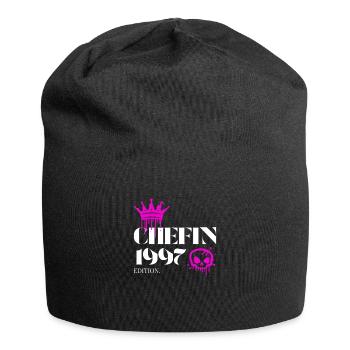 Chefin Edition 1997 Powerfrau 28 Jahre - Jersey-Beanie - Schwarz - Vorne