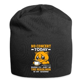 Kein Konzert Heute Trauriges Musik - Jersey-Beanie - Schwarz - Vorne