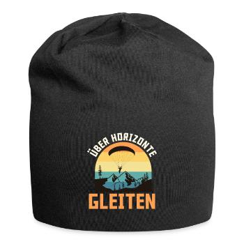 Gleitschirm ÜBER HORIZONTE GLEITEN Lustig - Jersey-Beanie - Schwarz - Vorne