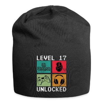 Level 17 Unlocked Retro Gamer - Jersey-Beanie - Schwarz - Vorne