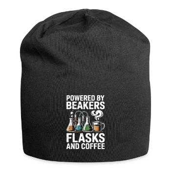 Alchemist Mind Engineer Heart Chemistry Motif - Jersey Beanie - black - Front