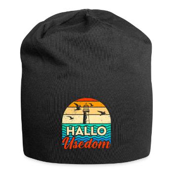 Urlaub auf Usedom Ostsee HALLO USEDOM Lustig - Jersey-Beanie - Schwarz - Vorne