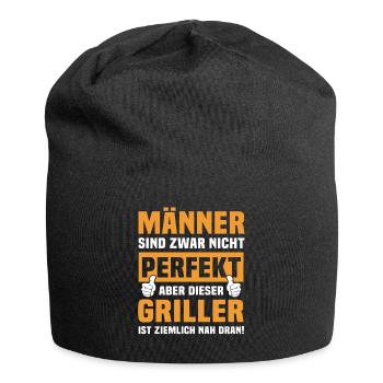 Expressions amusantes du Griller - Bonnet en jersey - noir - Devant