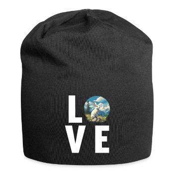 Hasen Hase - Jersey-Beanie - Schwarz - Vorne