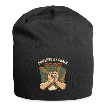 Powered By Chalk And Beta Rock Climbing - Jersey Beanie - black - Front