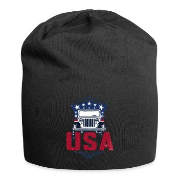Willys Overland USA Offroad 4x4 - Jersey Beanie - black - Front