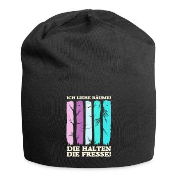 Forest Nature Trees Nature Lover Forest Bathing Gift - Jersey Beanie - black - Front