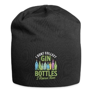 Gin I Don't Collect Gin Bottles I Rescue Them - Jersey Beanie - black - Front