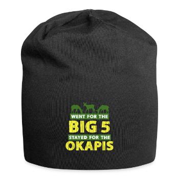 Okapi Animal - Jersey Beanie - black - Front