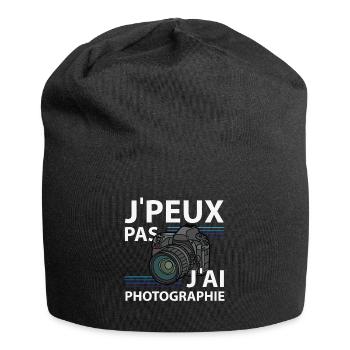 Ich kann nicht, ich fotografiere - Jersey-Beanie - Schwarz - Vorne