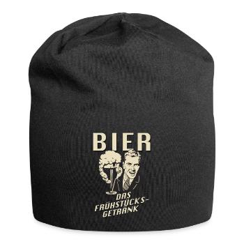 Beer, the breakfast drink - Jersey Beanie - black - Front