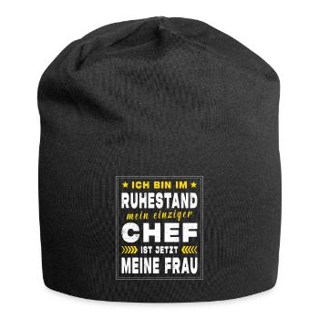 Rentner Ruhestand Geschenkidee - Jersey-Beanie - Schwarz - Vorne