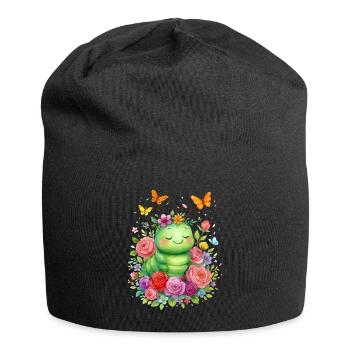 Caterpillar Butterfly - Jersey Beanie - black - Front