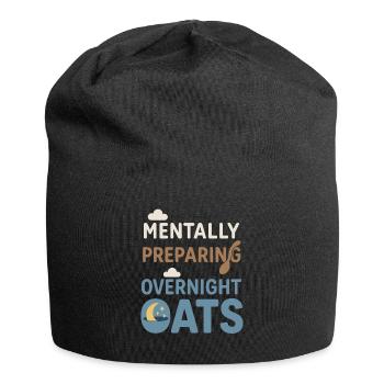 Porridge Breakfast Culture Overnight - Jersey Beanie - black - Front