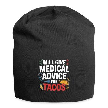 Medical advice for tacos - Jersey Beanie - black - Front