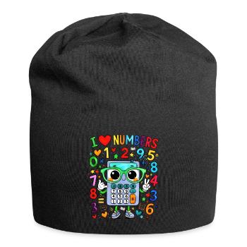 J’adore le calculateur de chiffres - Bonnet en jersey - noir - Devant
