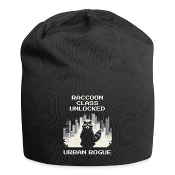 Raccoon Class Unlocked | Urban Rogue - Jersey Beanie - black - Front