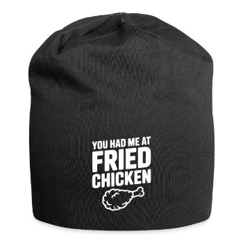 You Had Me at Fried Chicken - Jersey Beanie - black - Front
