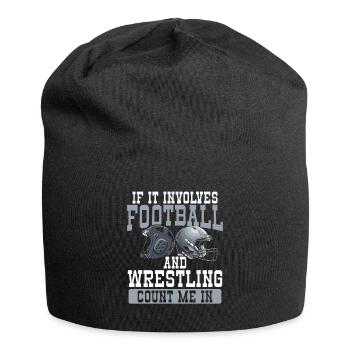 Mélange de football américain et de lutte - Bonnet en jersey - noir - Devant