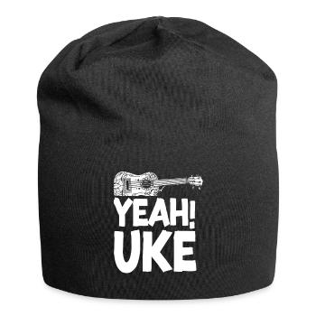 Hawaiian Ukulele Uke yes! Uke - Jersey Beanie - black - Front