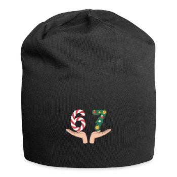 Sapin canne d’orge de Noël numéro 67 - Bonnet en jersey - noir - Devant