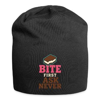 Eis-sandwich-liebhaber Sommerdessert - Jersey-Beanie - Schwarz - Vorne