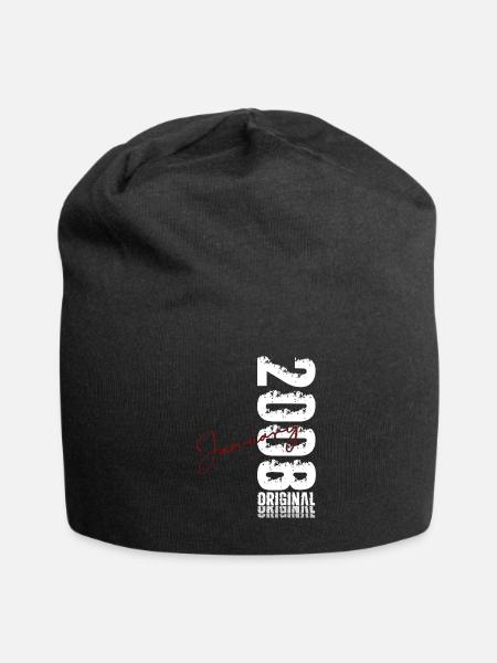 18. Geburtstag Original Januar Jahrgang 2008  - Jersey-Beanie - Schwarz
