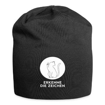 Cat Kitten Kitty - Jersey Beanie - black - Front