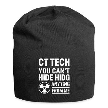 CT Tech: Nichts zu verbergen - Jersey-Beanie - Schwarz - Vorne