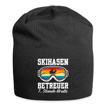 Skifahren SKIHASEN BETREUER 1. STUNDE GRATIS - Jersey-Beanie - Schwarz - Vorne