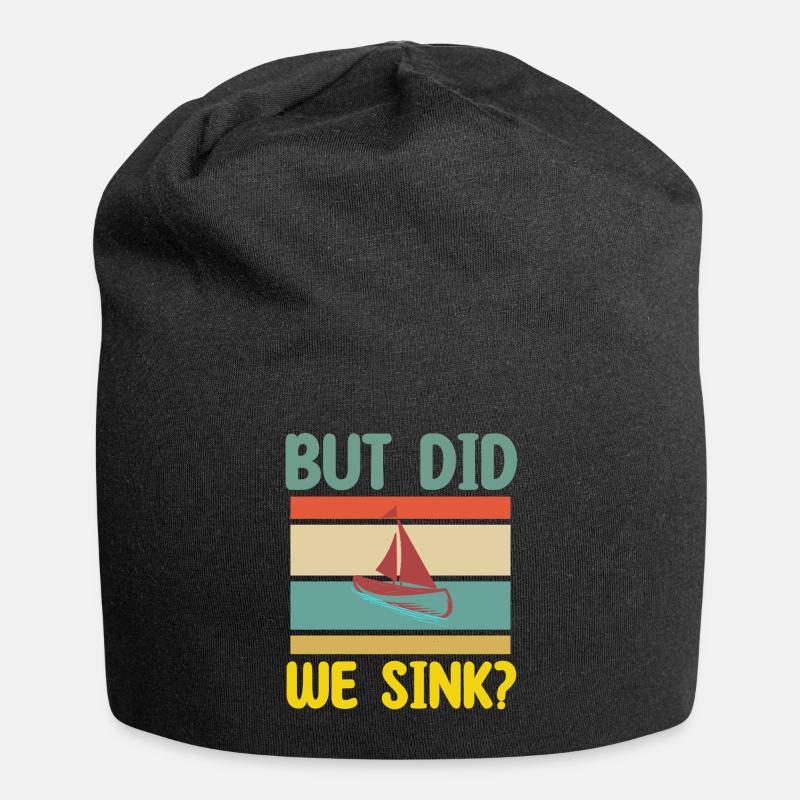but did we sink Bootspruch - Jersey Beanie - black