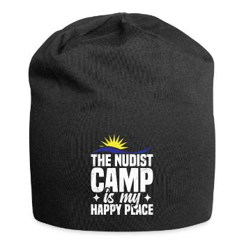Naturisme, nudisme, symbole, Freedom Lover, Nudist Camp - Bonnet en jersey - noir - Devant